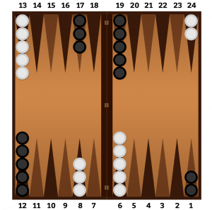 Initial placement of checkers